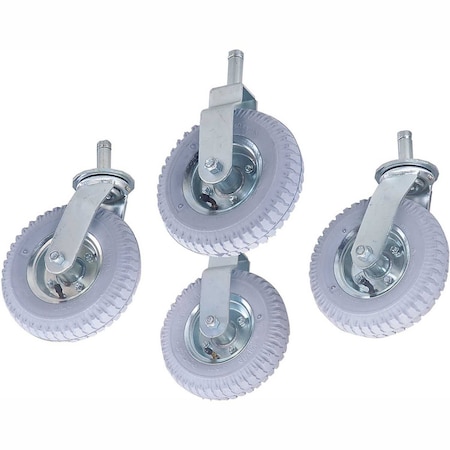 Nexel Stem Casters, 8 x 2.80 Full Pneumatic, 1000 Lb. Capacity, 4PK 585183A